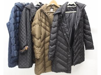 Four (4) Women  Quilted Coats -size L