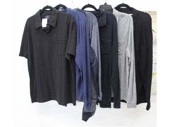 Group Lot Of Men's Sweaters -Short & Long Sleeves -Size L