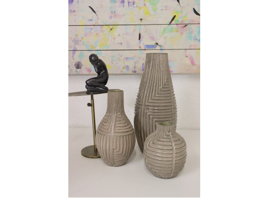 Set Of 3 West Elm Vases
