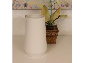 White CB2 Eva Vase