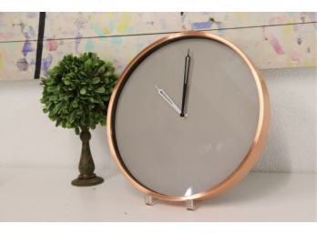 Modern Copper Tone Wall Clock
