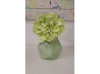 Modern CB2 Hex Green Vase
