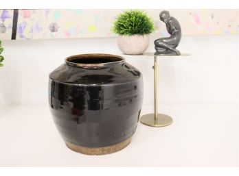 Black Terracotta Glaze Vase #1