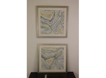 Pair Of Agate Abstract Wall Art By Megan Meagher