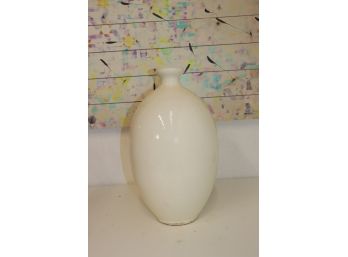 Large Bud White Glaze Vase