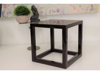 Jonathan Adler -Small Brown Lacquer Cube Stand