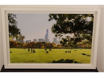 Framed Print Of People Hanging On The Great Lawn In New York City