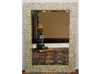 Off-White Natural Capiz Shell Wall Mirror