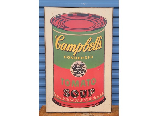 Framed Warhol Print - Campbells Soup Can, 1965 (Green & Red)
