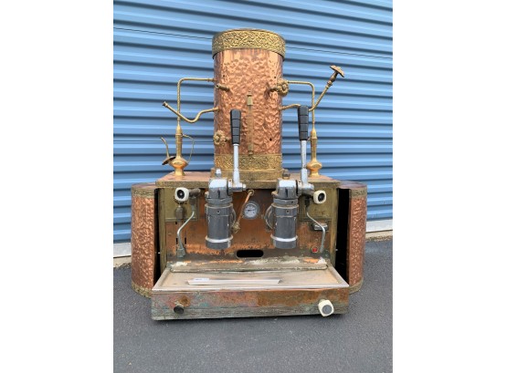 Antique Vintage Italian Espresso/Cappuccino Machine -  Bronze And Copper