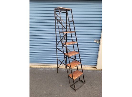 Unique Wood And Metal Fold-flat Ladder