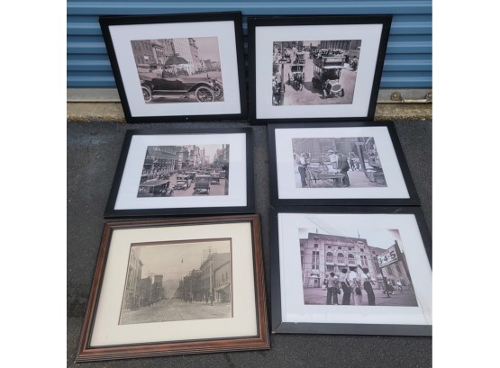 Lot Of 6 Framed B/W Photos - NYC Circa 1920s