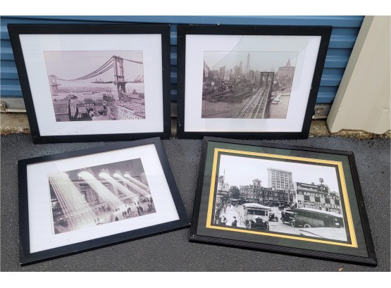 Lot Of 4 Framed Black & White Photographs - NYC & Jersey City