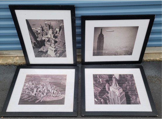 Lot Of 4 Framed B/W Photographs - Great Landmarks New York