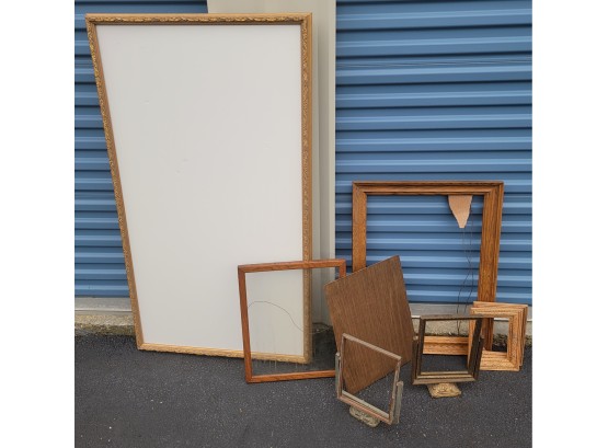 Group Lot Of 7 Wood Frames - XL, Medium, And Small