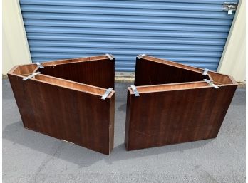 Pair Of Wooden Angled Wedge Bases