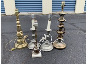 Group Lot Of Lamps - Metal Candlestick Styles