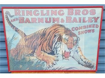 Vintage Ringling Bros. And Barnum & Bailey Poster - Leaping Tiger