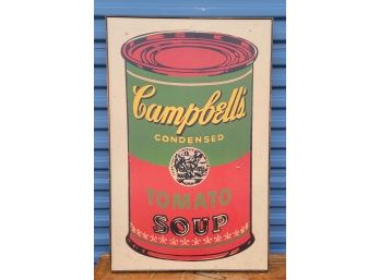 Framed Warhol Print - Campbells Soup Can, 1965 (Green & Red)