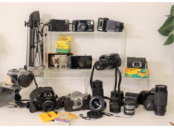Awesome Group Lot Of Cameras, Photo Equipment And Accessories And More