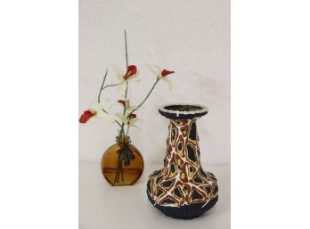 Sculptural Art Vase -  Texture And Pattern And Color Organic-inspired - Signed On Bottom