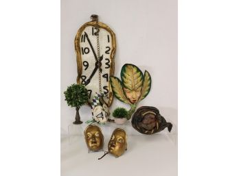 Group Lot Of Alice Firenze Masks And Wall Decor. Made In Italy