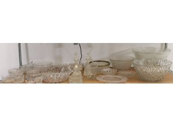 Super Shelf Lot Of Cut Crystal - Bowls And Beyond