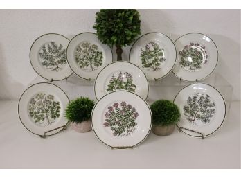 Set Of 8 -Herb Pattern Plates  For Tiffany & Co. By Johnson Brothers England
