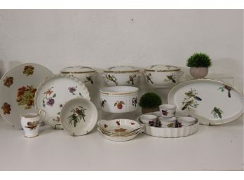 Group Mixed Lot Of French And British Porcelain Serving Pieces - Pillivyt & Cie And Royal Worcester
