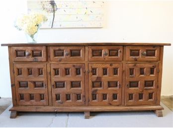 Massive Sideboard-Console In Rustic Farmhouse Style