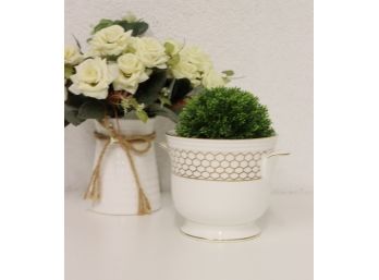 Tiffany & Co. 'Honeycomb' Planter - Coalport Bone China, England