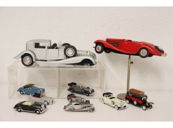 Ten Scale Die-cast And Plastic Cars - Hispano Suiza, Meredez-Benz Etc.