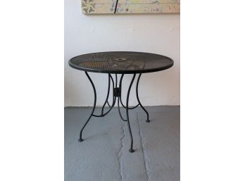 Wrought Iron And Mesh Garden Table