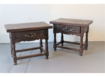 Pair Of Arts & Crafts Style Side Tables