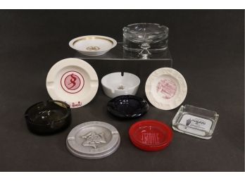 Cool Collection Of 10 Vintage Ashtrays From World Traveller