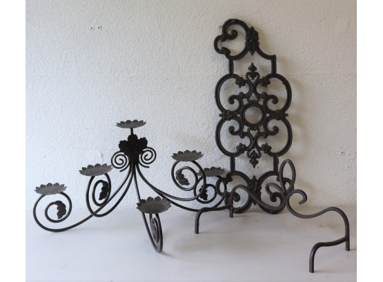 Grouping Of Regal Wrought Iron Ornamental Objects