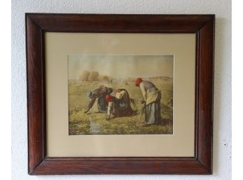 Three Women In Field Framed Color Print