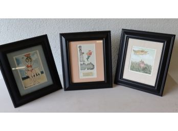 Collection Of 3 Marcia Wilson Woodcut Prints - Signed, Dated And Framed