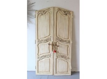 Set Of Impressive Vintage Armoire Doors In French Provincial Style