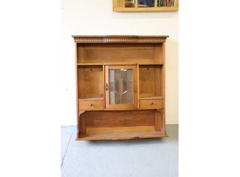 Craftsman Cabinet With Beveled Leaded Glass Centerpiece Door