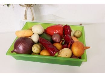 Group Lot Of Papier Mache Veggies