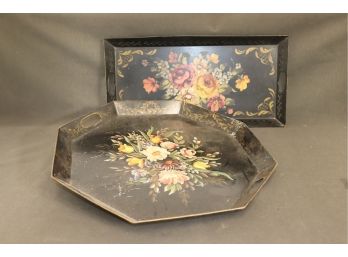 Pair Of Large Vintage Trays