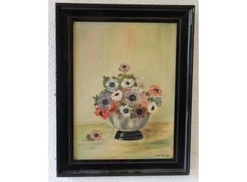 Marvelous Still Life - Flowers In Silver Bowl - Edith Lowe, 1932 Signed And Dated