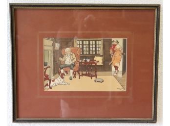 Vintage Harry Eliott Color Lithograph - Gravure No. 4 - Signed And Framed