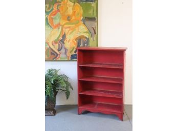 Painted Wood Book Shelf