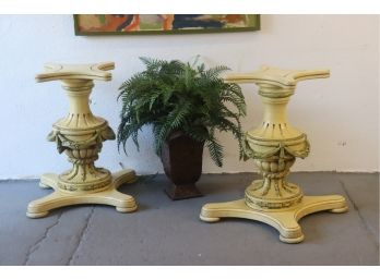 Palm Beach Regency Pedestal Plant Stands And/or Table Bases