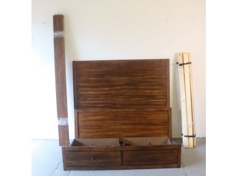 Full Size Head Board & Foot Bed With 2 Drawers