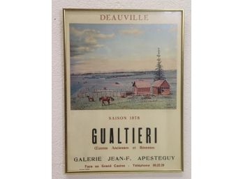 Framed Deauville Exhibition Poster