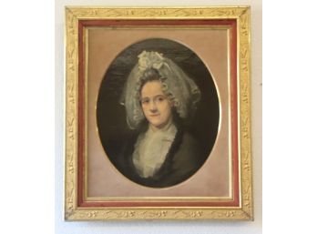 Framed  Victorian Portrait  Of A Woman (oil On Canvas)
