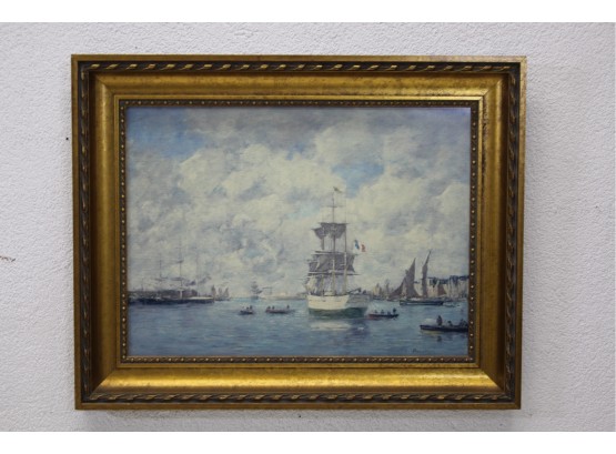Framed Polaroid Museum Replica Collection 'port Of Le Havre'